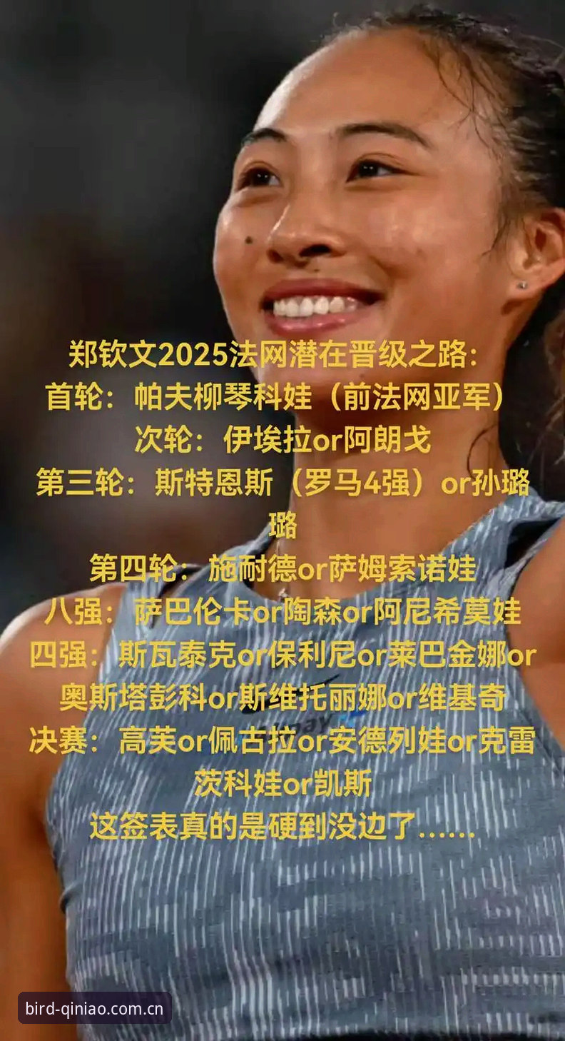 揭秘2026法网女单签表：郑钦文保分压力下能否重演奇迹？
